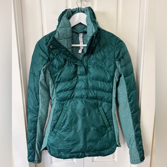 lululemon athletica Jackets & Blazers - Lululemon Down For A Run Pullover Jacket | Size 4 | Forage Teal